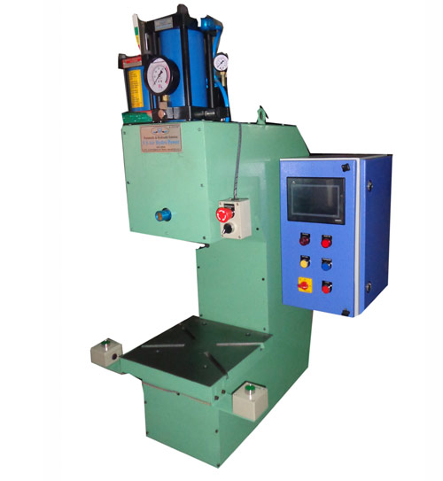 C Frame Hydro Pneumatic Press with PLC & HMI Based Control Panel